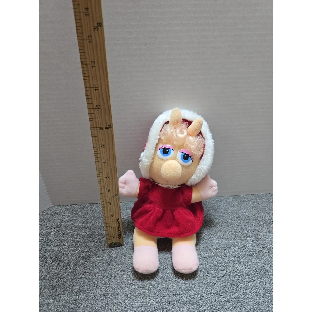 1987 Muppets Baby Miss Piggy Christmas Plush Stuffed Animal - Jim Henson